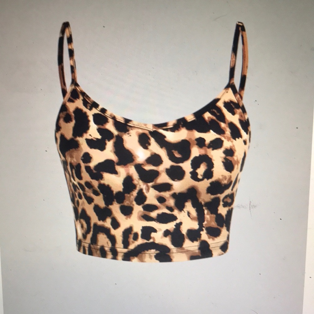 Leopard Print Women's Crop Top